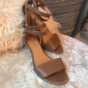 Wedge sandals, brown